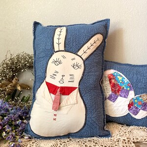 LARGE Easter Bunny Pillow 15” X 23” Easter Bunny Rabbit Pillow Easter Decoration Vintage Farmhouse Easter Pillow Vintage Rabbit Wall Hanging