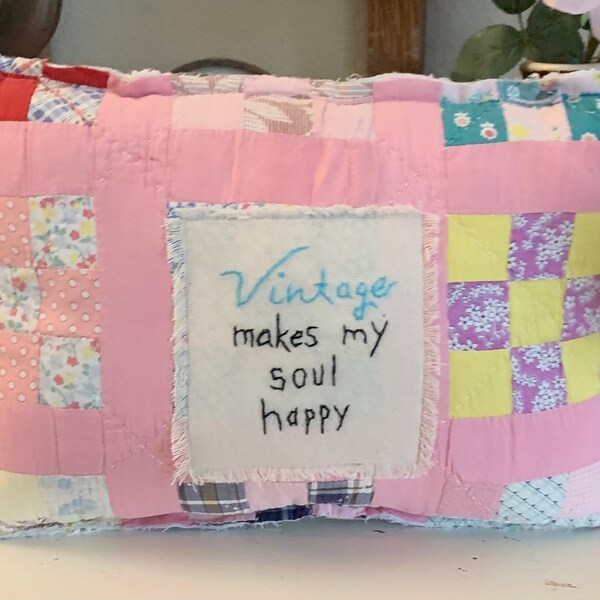 Quilt Pillow Etsy