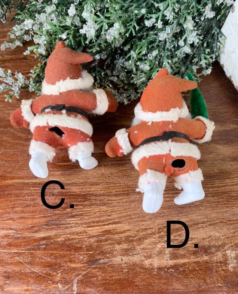 Vintage Christmas Picks Vintage Santa Vintage Hard Plastic