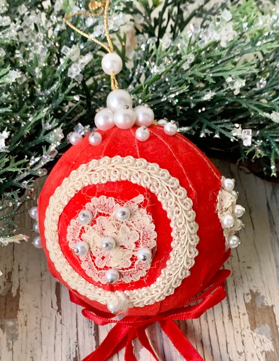 Beaded felt cheap christmas ornaments