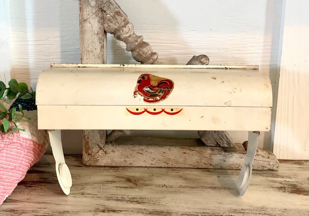 Vintage Metal Paper Towel Holder Wall Mount Rooster Decal Etsy