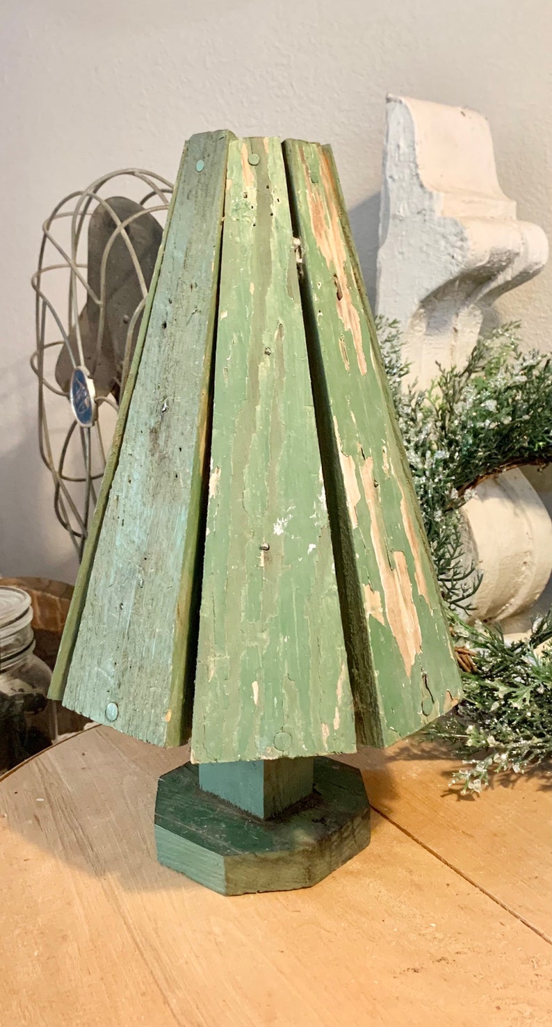 Vintage Wooden Christmas Tree 