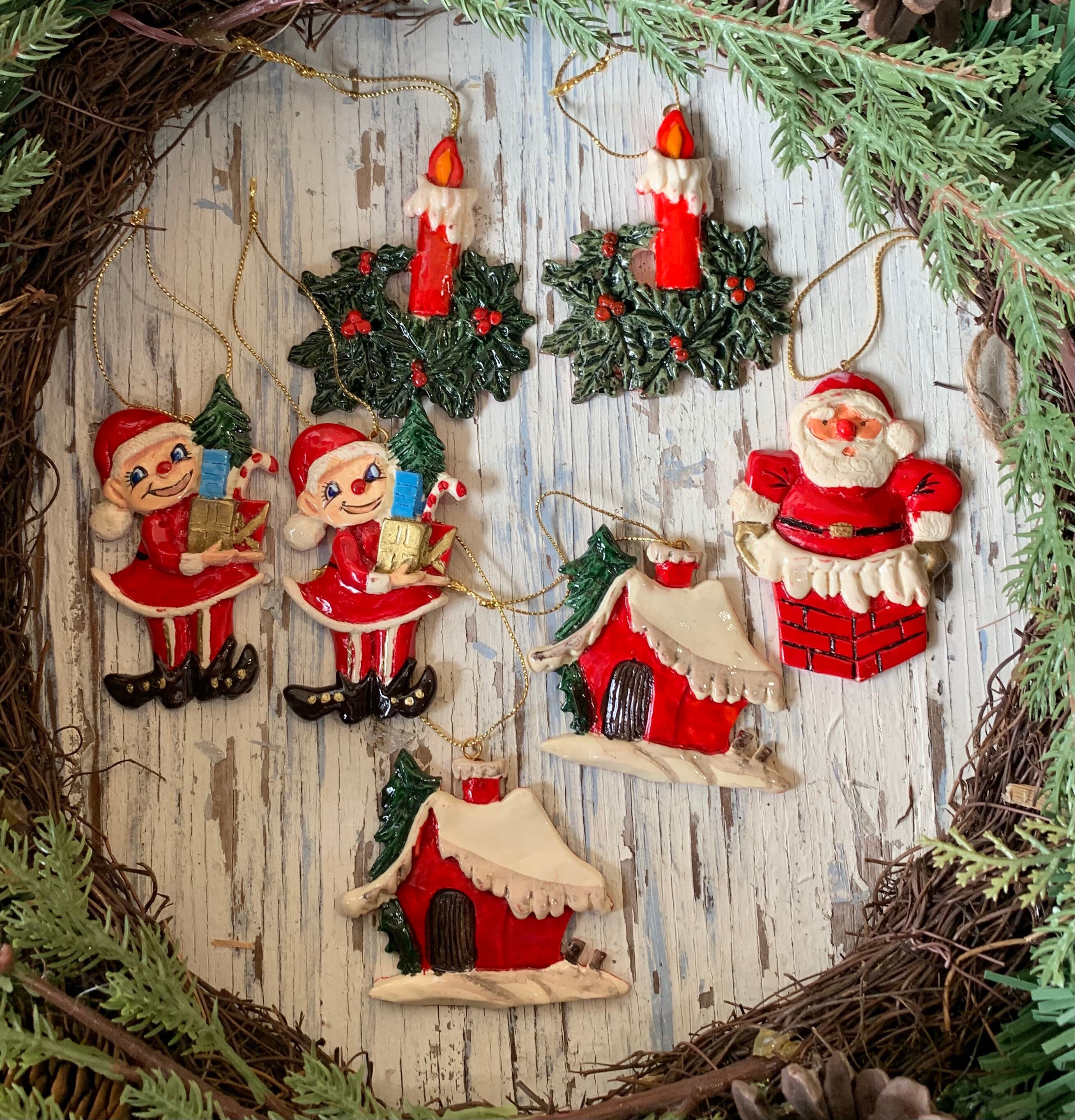 Vintage Christmas Ornaments Made in Taiwan Cottagecore American