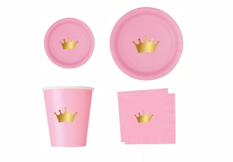 Princess party platescups and napkins/princess party/princess Etsy