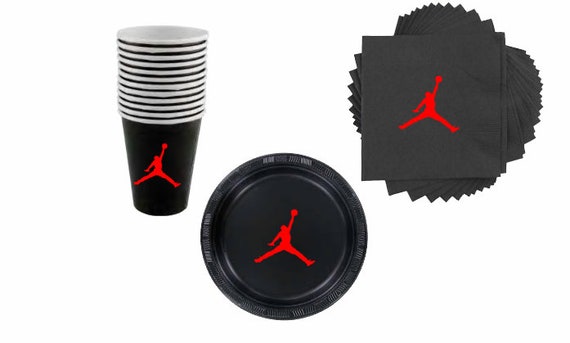 Air Jordan Party Napkinscups Plates Chicago Bulls Air Etsy