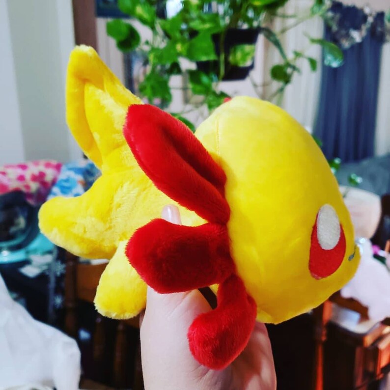 yellow axolotl plush