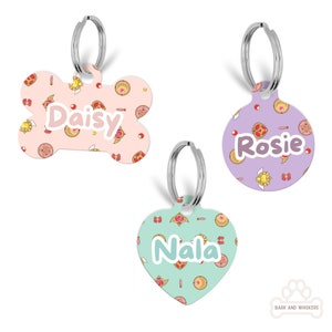 Personalized Sailor Moon Pet Tag Custom QR Code, Wish Bone Tag, Heart Pet Tag, Round Tag, Double Sided Pet Tags, Gifts for Dog, Gift for Cat