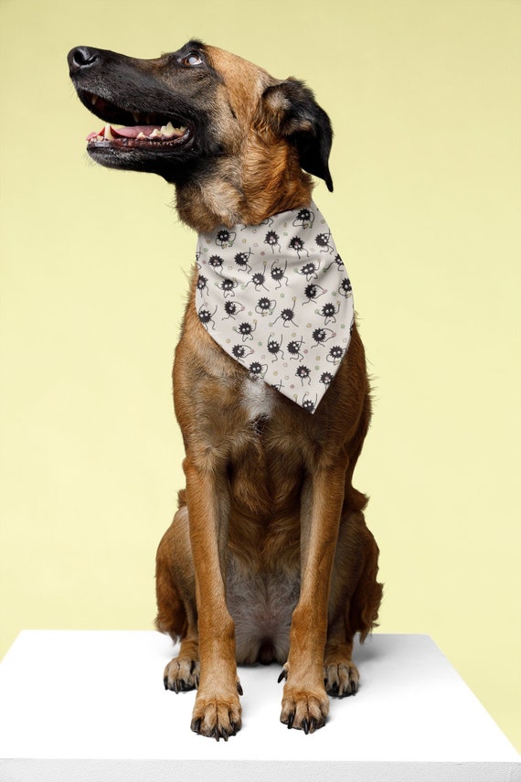 Personalized Soot Sprite Dog Bandana, Over the Collar Pet Scarf