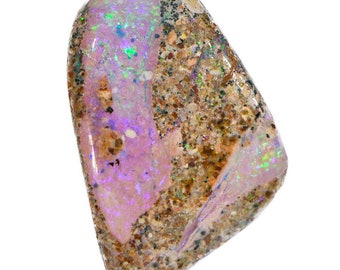 Sparkling Green Australian Pipe Crystal Boulder Opal 6.95 ct