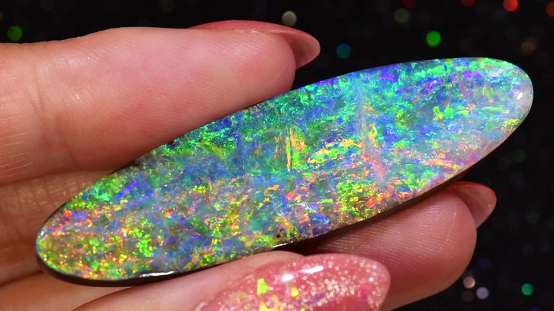 Top Gem Rainbow Duck Creek Boulder Opal 55.3 ct image 9