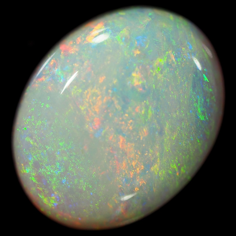 Lovely Milky Way White Australian Opal Ringstone 11x8.5mm | Etsy