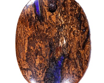 Opal Necklace Boulder Opal Pendant 98ct October Birthstone Jewelry