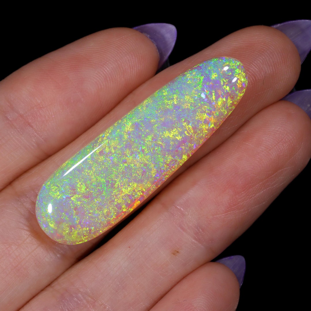 クリスタルオパール 23.21カラット オレンジ グリーン イエロー