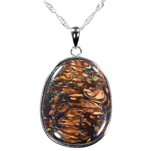 Koroit Opal Pendant 35.3 ct | Handmade Koroit Boulder Opal Pendant | Natural Australian Opal Necklace | Valentine’s Gift for Her