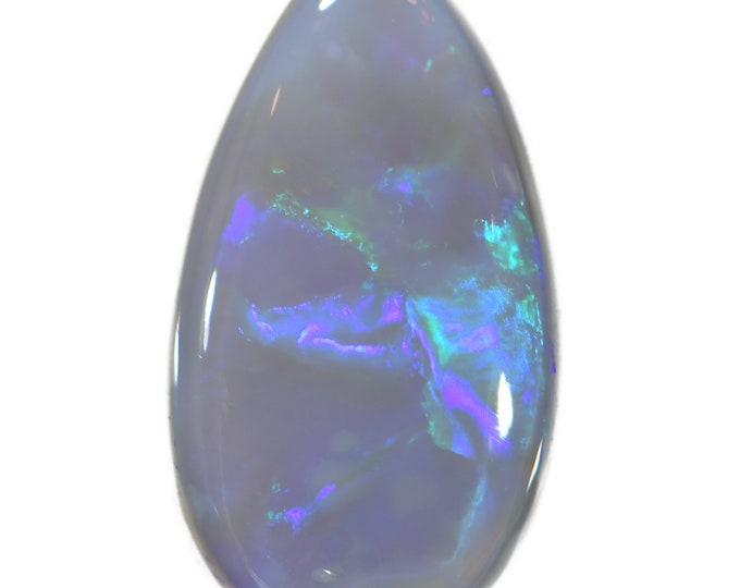 3.19ct Natural Dark Opal | Rainbow Fire Lightning Ridge Opal - Etsy