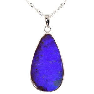 Boulder Opal Silver Pendant 33.9ct | Valentine’s Day Gift for Her | Natural Australian Opal Necklace | Sterling Silver Jewelry