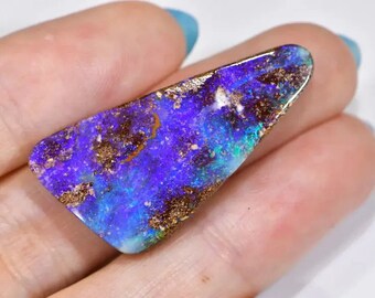 ボルダーオパール 22.32カラット ブルーパープル - Etsy 日本