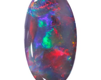 3.19ct Natural Dark Opal | Rainbow Fire Lightning Ridge Opal - Etsy