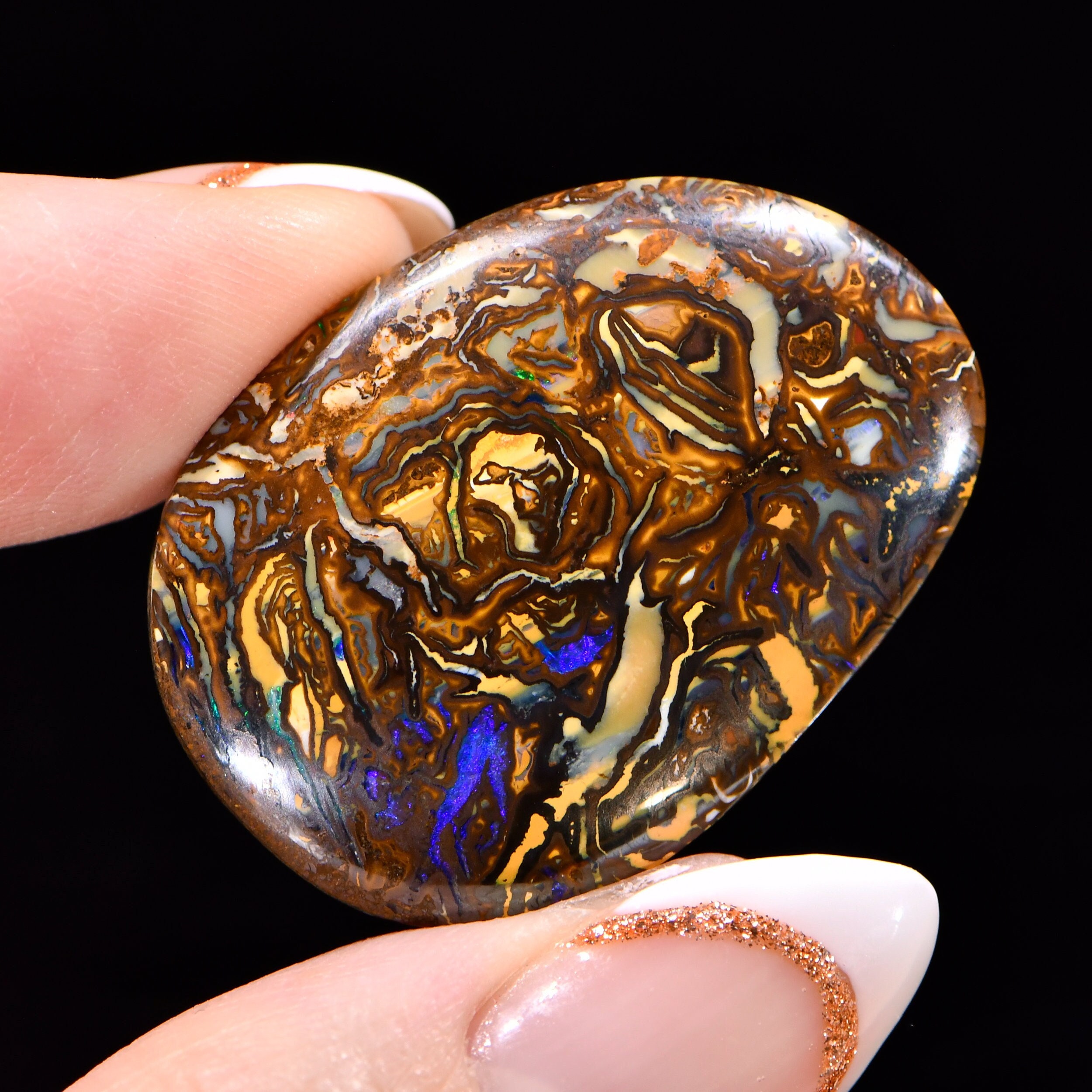 ボルダーオパール ルースジェムストーン 39.17ct 両面 - Etsy 日本