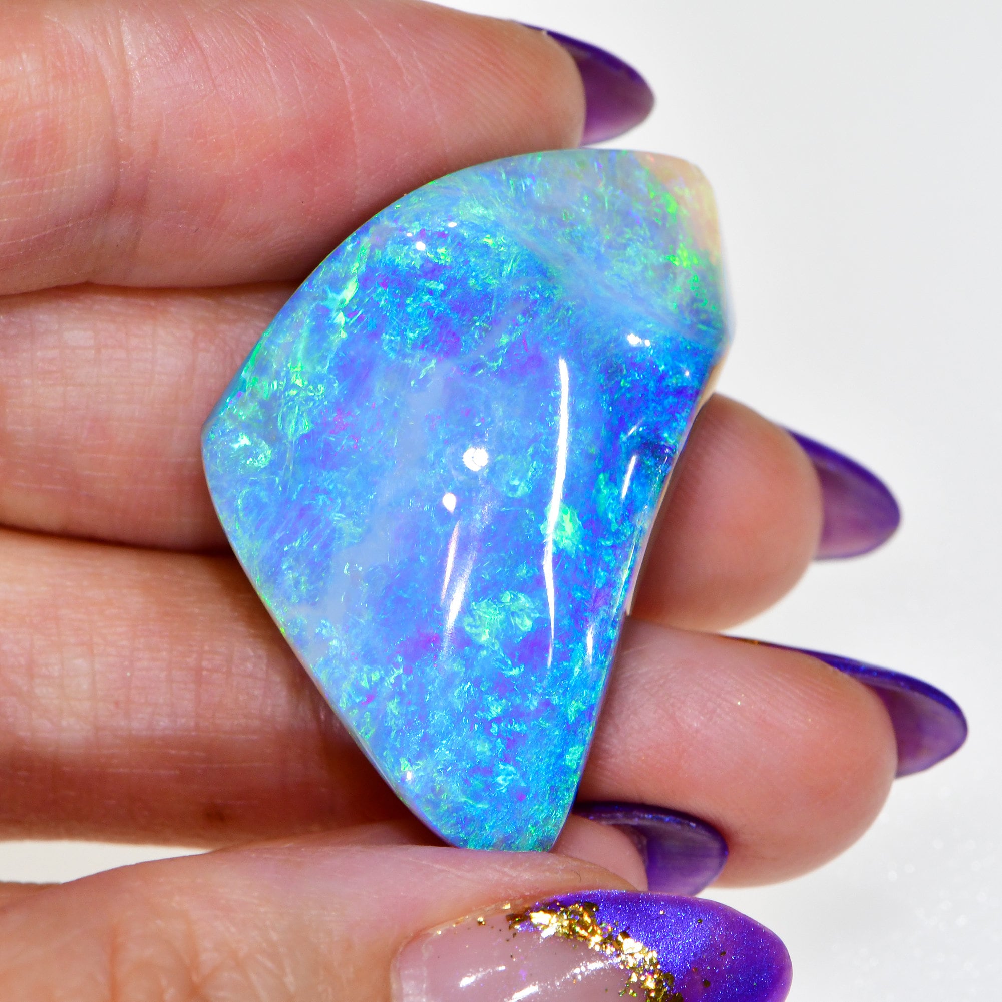 3.7ct Blue Boulder Opal Ring Stone