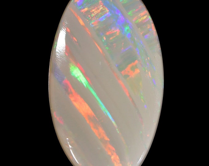 3.19ct Natural Dark Opal | Rainbow Fire Lightning Ridge Opal - Etsy