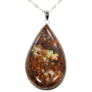 Large Koroit Boulder Opal 86 ct | Opal Necklace Gift for Her | Boulder Opal Pendant | Handmade Valentine’s Jewelry