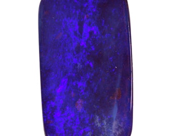 Boulder Opal 15.3 ct Rectangle Deep Blue Purple Boulder Opal