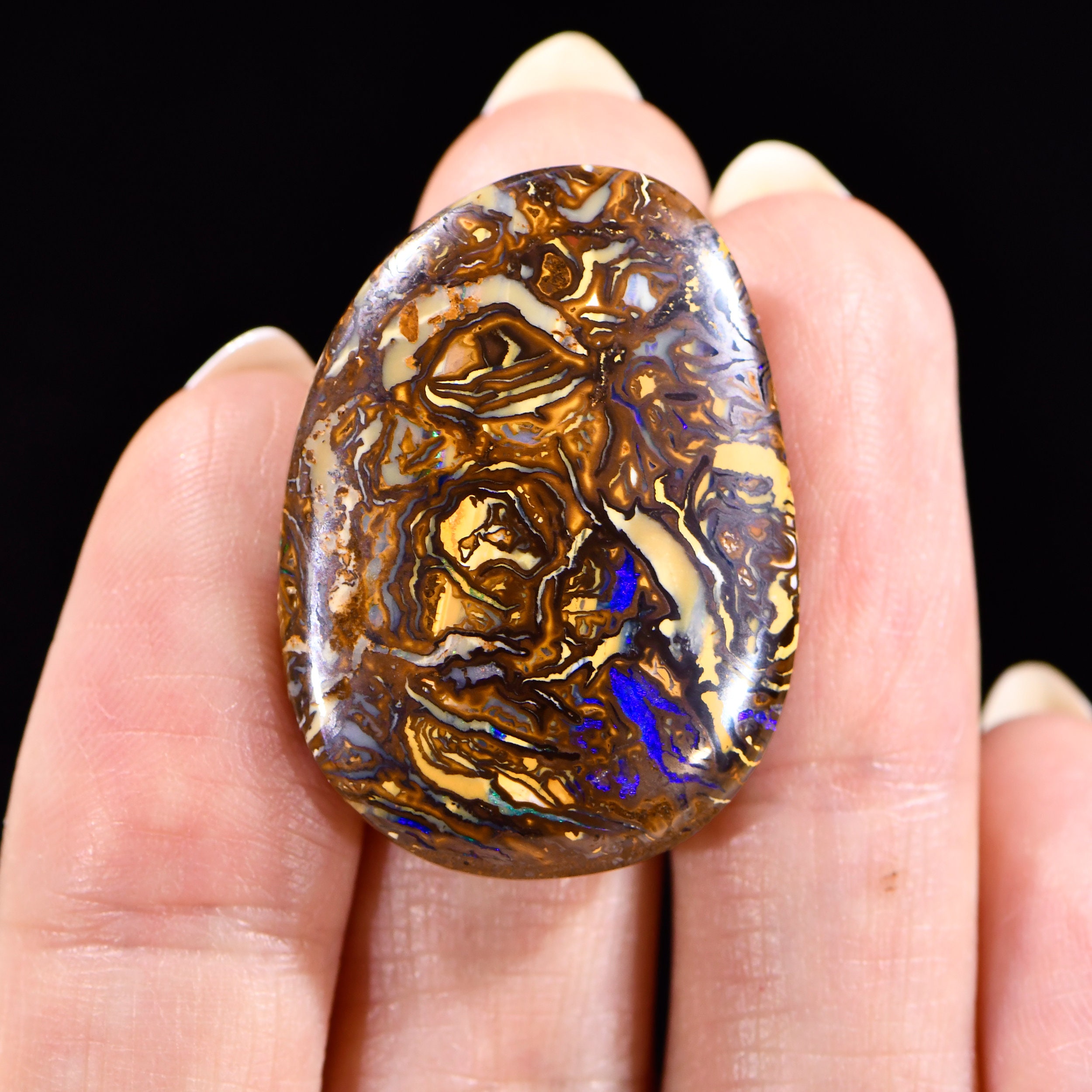 ボルダーオパール ルースジェムストーン 39.17ct 両面 - Etsy 日本