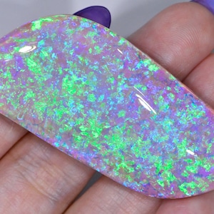 106.4ct Natural Crystal Boulder Opal - Vivid Green Blue Fire - Specimen Size Opal - Australian Pipe Opal - Australian Wood Replacement Opal