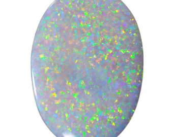 Australian Opal Loose Gemstone 7.3ct Large Cabochon Multicolor Pinfire