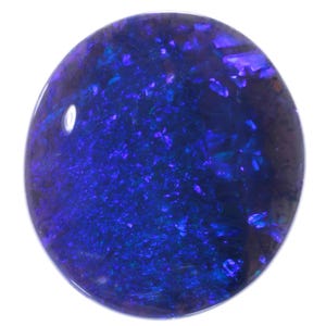 4.47ct Natural Australian Black Opal Oval Blue Fire