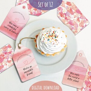 Etiquettes cadeaux sentiment authentique | mots gentils pour les amis, les collègues et la famille, étiquette imprimable pour emballage cadeau, articles de fête + sacs cadeaux