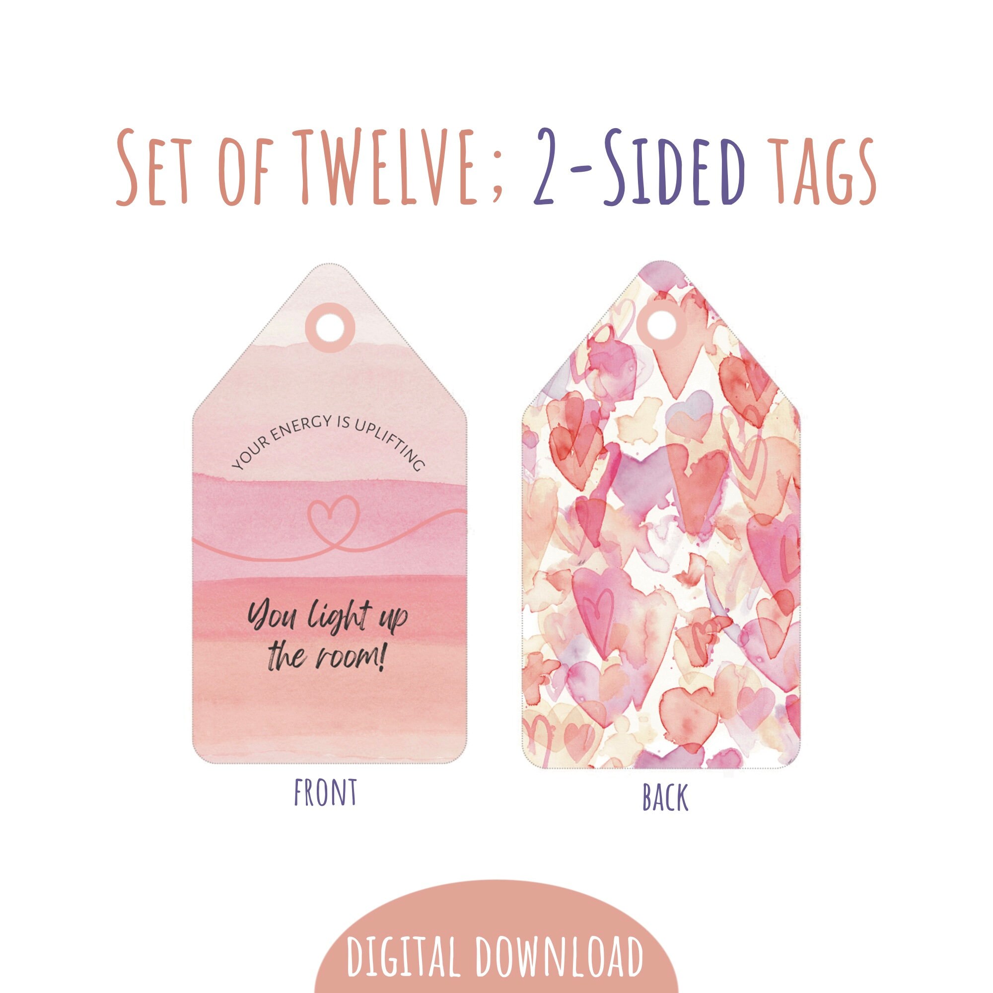 Sentimen Items Label Genuine Sentiment Gift Tags | Kind Words for Friends, Co-workers ...