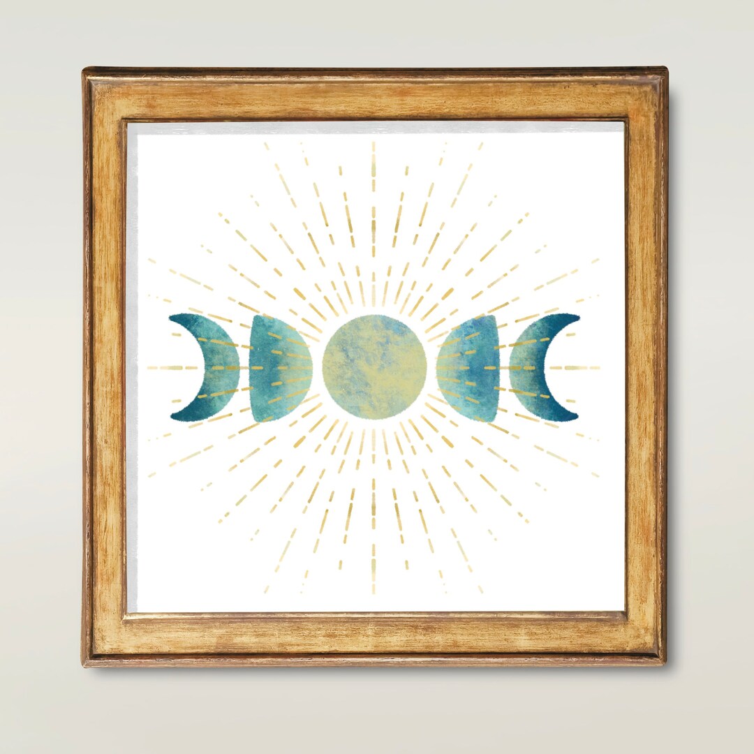 Moon Phases Wall Art, Nursery Decor, Kids Room Poster, Baby Shower Gift ...