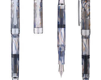 PENBBS 470 vacumatic filling Fountain Pen - 73 Cordierite F-silver