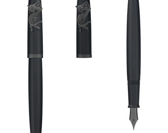 PENBBS 498 Acrylic Fountain Pen - Black F (black)