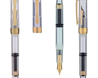 PENBBS 470 vacumatic filling Fountain Pen - 16 Clear Glass RM - golden
