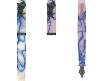 PENBBS 498 Acrylic Fountain Pen - Pink Smoothie F (black)