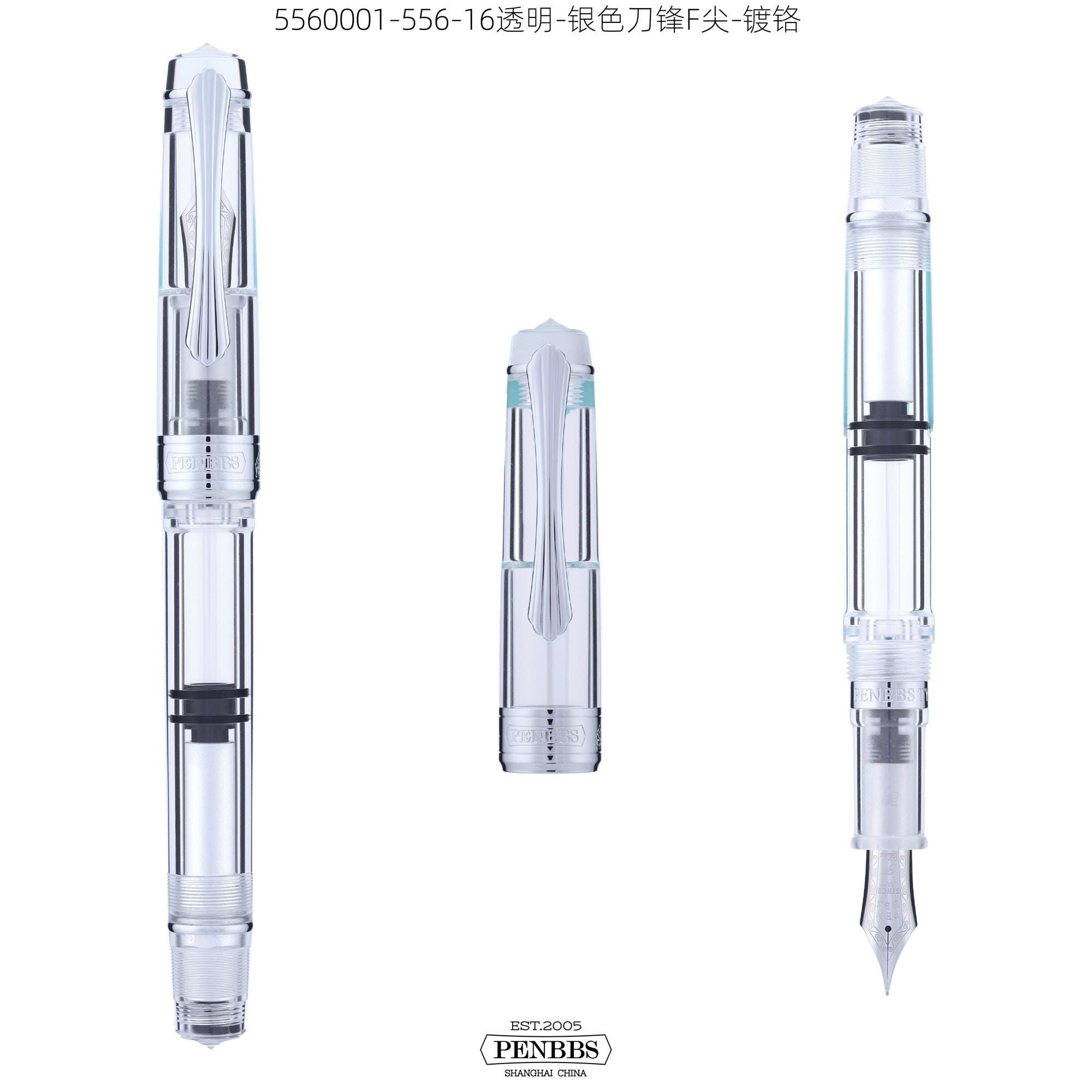 Penbbs 494 Füllfederhalter – Extrafeine Feder (0,38 Mm) – Mit Kolbenfüllung & Klarem Acrylschaft