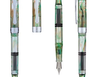 PENBBS 470 vacumatic filling Fountain Pen - 31 Aurora RM - silver