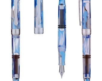 PENBBS 470 vacumatic filling Fountain Pen - 79 Misty Mountain RM - silver