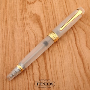 PENBBS 456 Vacuum Filling Fountain Pen 127 Ground Glass golden clip/duo-colour F nib 1 image 1