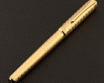 PENBBS 499 Gold-plated Brass Fountain Pen - 128 Zig Zag F