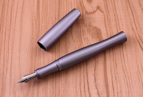 PENBBS 323 Aluminium Alloy Fountain Pen Fine \ Medium Nib Lilac Steel Metal Pen
