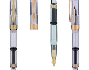 PENBBS 470 vacumatic filling Fountain Pen - 16 Clear Glass F-golden