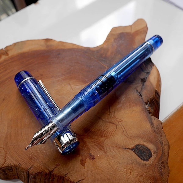 PENBBS 355 Improved version - Acrylic Fountain Pen - 111 Winter Night F (duo-coloured #2)