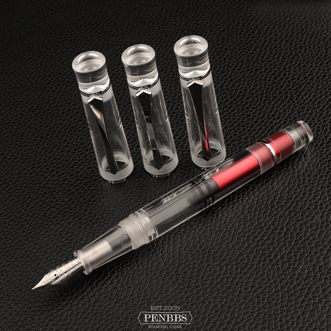 PENBBS 495 Piston Filler Fountain Pen 16 Clear Glass F Etsy Australia