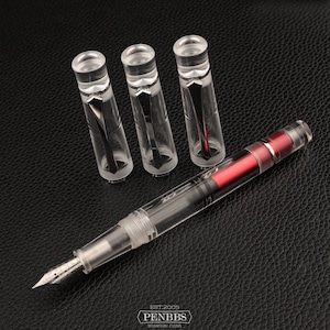 PENBBS 495 piston filler fountain pen - 16 Clear Glass - F