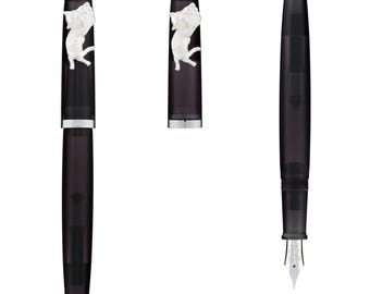 PENBBS 498 Acrylic Fountain Pen - Black Tortoise F