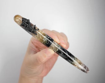 PENBBS 498 Acrylic Fountain Pen - Niangao F (black)